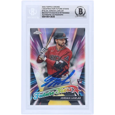 Jordan Lawlar Arizona Diamondbacks Autographed 2024 Topps Chrome Logofractor Future Stars #FSLE-6 Beckett Fanatics Witnessed Authenticated Rookie Card