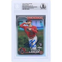 Jordan Lawlar Arizona Diamondbacks Autographed 2024 Topps Chrome Refractor #229 Beckett Fanatics Witnessed Authenticated Rookie Card
