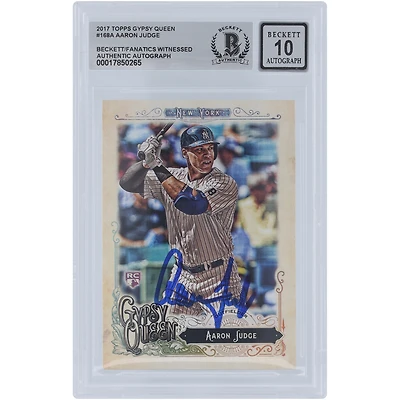 Aaron Judge New York Yankees Autographed 2017 Topps GQ #168 Beckett Fanatics Witnessed Authenticated 10 Rookie Card