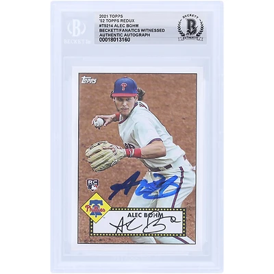 Alec Bohm Philadelphia Phillies Autographed 2021 Topps '52 Topps Redux #T52-14 Beckett Fanatics Witnessed Authenticated Rookie Card