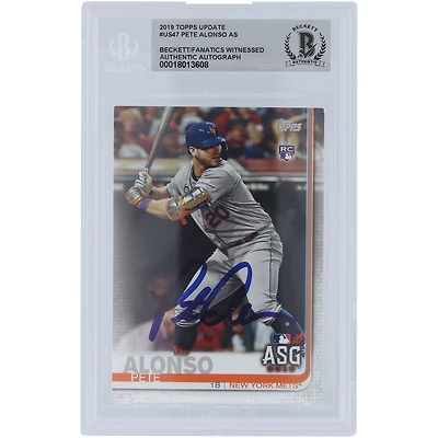 Pete Alonso New York Mets Autographed 2019 Topps Update All-Star Game #US47 Beckett Fanatics Witnessed Authenticated Rookie Card