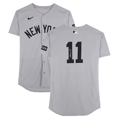 Anthony Volpe New York Yankees Autographed Game-Used #11 Gray Nike Jersey vs. Pittsburgh Pirates on April 4, 2025 - 3-4, RBI, 2 R
