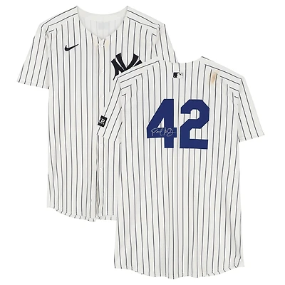 Paul Goldschmidt New York Yankees Autographed Game-Used #42 White Nike Pinstripe Jersey vs. Kansas City Royals on April 15, 2025 - Jackie Robinson Day