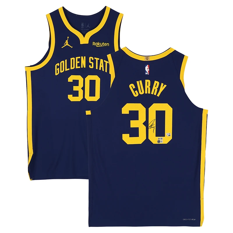 Stephen Curry Golden State Warriors Autographed Navy Jordan Brand 2022-23 Statement Edition Authentic Jersey