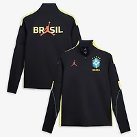 Men's Jordan Brand Black Brazil National Team 2026 Strike Dri-FIT Long Sleeve Quarter-Zip Drill Top