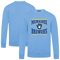 Men's Levelwear Light Blue Milwaukee Brewers Big Brew Zane Pullover Sweatshirt