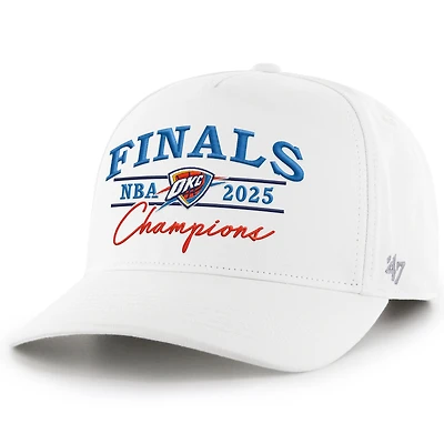 Men's '47  White Oklahoma City Thunder 2025 NBA Finals Champions Hitch Adjustable Hat
