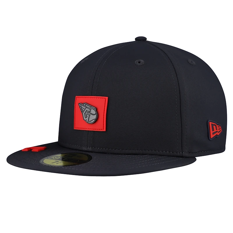 Men's New Era  Navy Cleveland Guardians 2026 Clubhouse Alternate 59FIFTY Fitted Hat