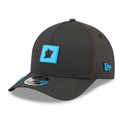 Men's New Era  Black Miami Marlins 2026 Clubhouse 9FORTY A-Frame Adjustable Hat