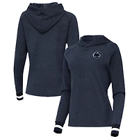 Women's Antigua Heather Navy Penn State Nittany Lions Trek Pullover Hoodie