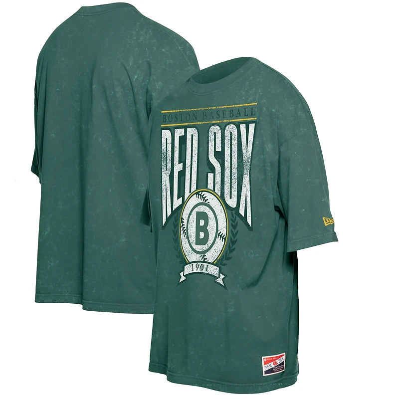 Men's New Era  Green Boston Red Sox 2025 City Connect Enzyme Wash Oversized T-Shirt