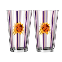 Logo Brands Phoenix Suns Two-Piece 16oz. Striped Pint Glass Set