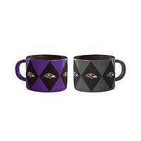 Logo Brands Baltimore Ravens Two-Pack Diamond Mug Set