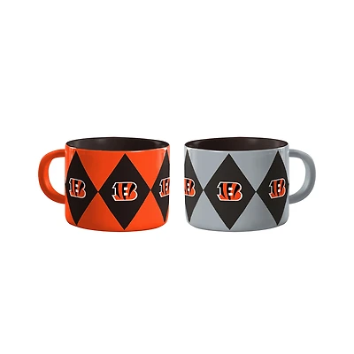 Logo Brands Cincinnati Bengals Two-Pack Diamond Mug Set