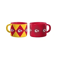 Logo Brands Kansas City Chiefs Two-Pack Diamond Mug Set
