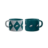 Logo Brands Philadelphia Eagles Two-Pack Diamond Mug Set
