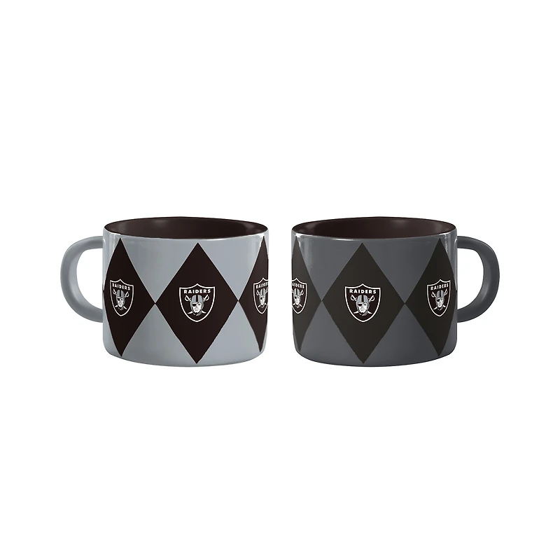 Logo Brands Las Vegas Raiders Two-Pack Diamond Mug Set