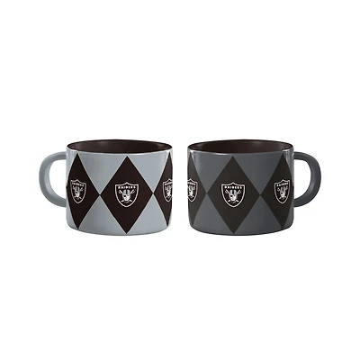 Logo Brands Las Vegas Raiders Two-Pack Diamond Mug Set