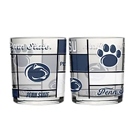 Logo Brands Penn State Nittany Lions 12oz. Quilted Stained Two-Pack Rocks Glass Set