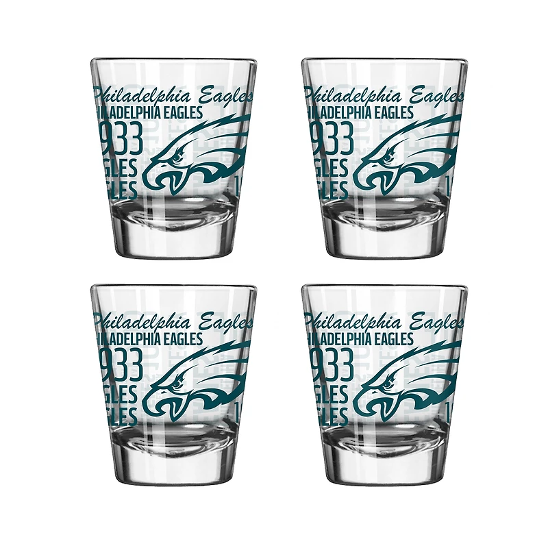 Philadelphia Eagles 4-Pack 2oz. Shot Glass Set