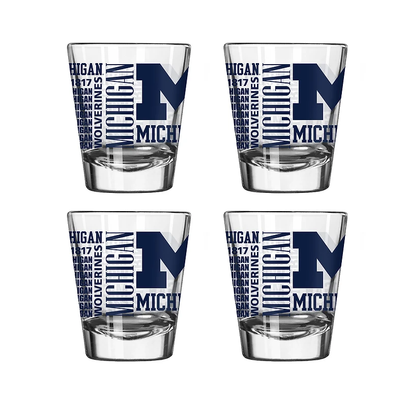 Michigan Wolverines 2oz. Shot Glass Set