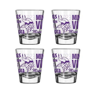 Minnesota Vikings 4-Pack 2oz. Shot Glass Set