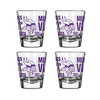Minnesota Vikings 4-Pack 2oz. Shot Glass Set