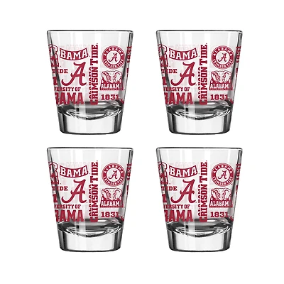Alabama Crimson Tide 4-Pack 2oz. Shot Glass Set