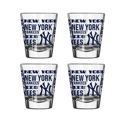 New York Yankees 4-Pack 2oz. Shot Glass Set