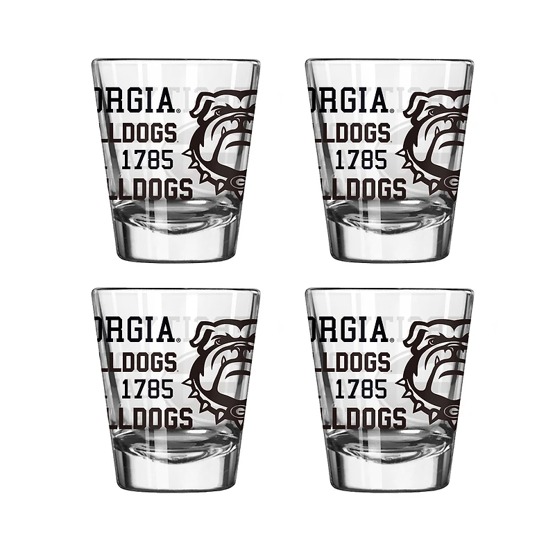 Georgia Bulldogs 4-Pack 2oz. Shot Glass Set