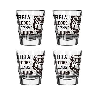 Georgia Bulldogs 4-Pack 2oz. Shot Glass Set