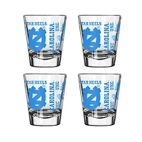 North Carolina Tar Heels 4-Pack 2oz. Shot Glass Set