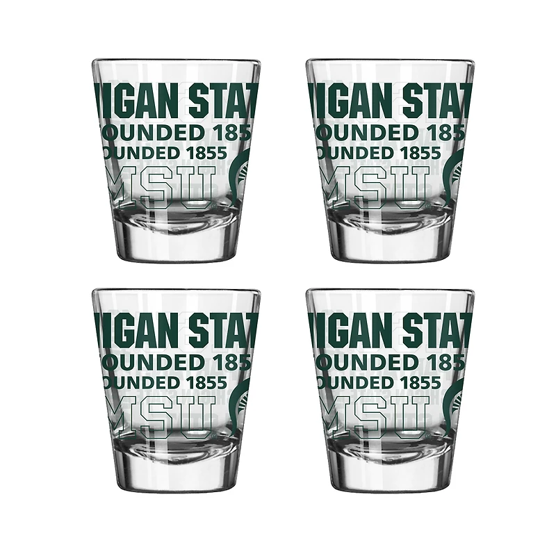 Michigan State Spartans 4-Pack 2oz. Shot Glass Set