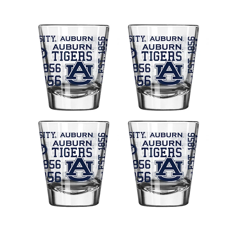 Auburn Tigers 4-Pack 2oz. Shot Glass Set