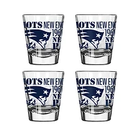 New England Patriots 4-Pack 2oz. Shot Glass Set