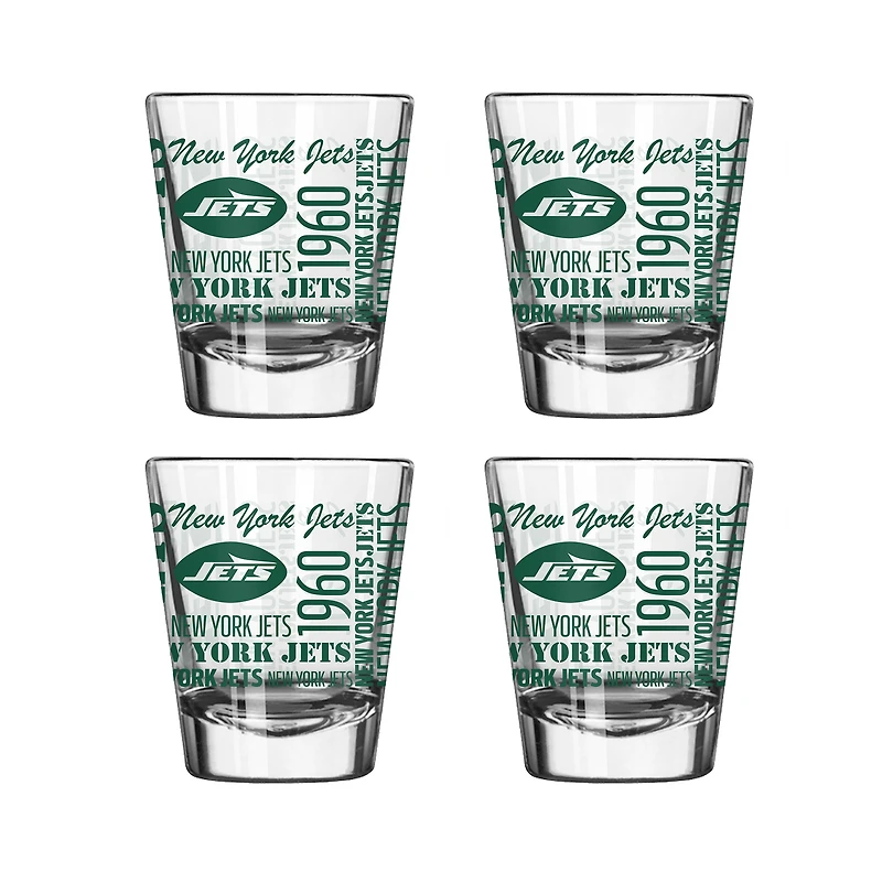 New York Jets 4-Pack 2oz. Shot Glass Set