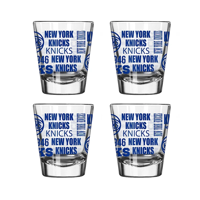 New York Knicks 4-Pack 2oz. Shot Glass Set