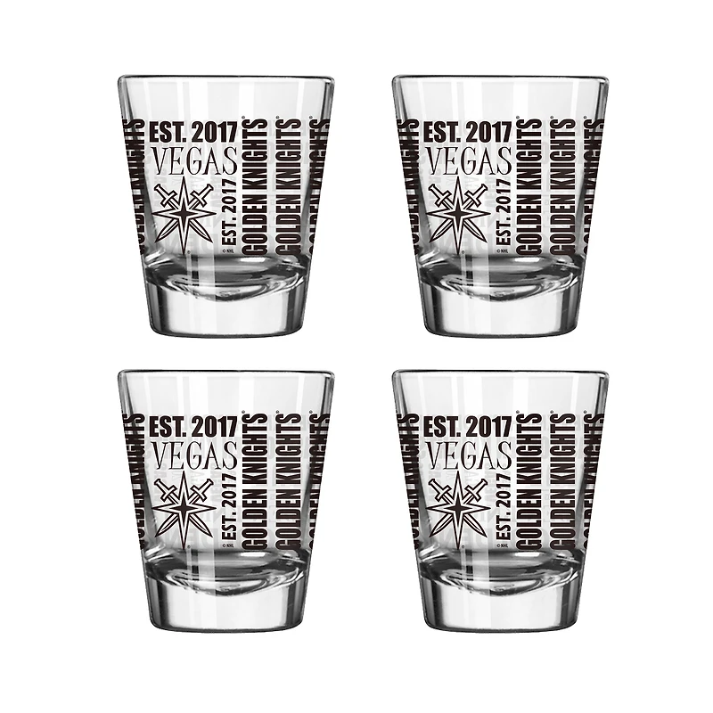 Vegas Golden Knights 4-Pack 2oz. Shot Glass Set