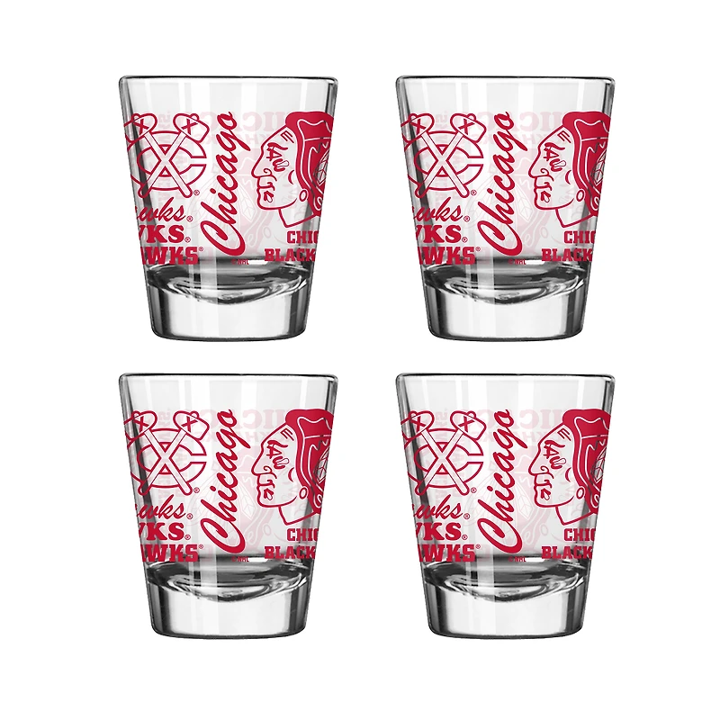Chicago Blackhawks 2oz. Shot Glass Set