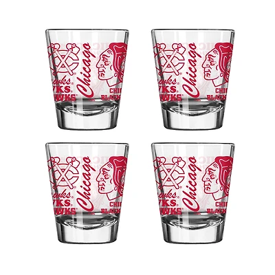 Chicago Blackhawks 2oz. Shot Glass Set