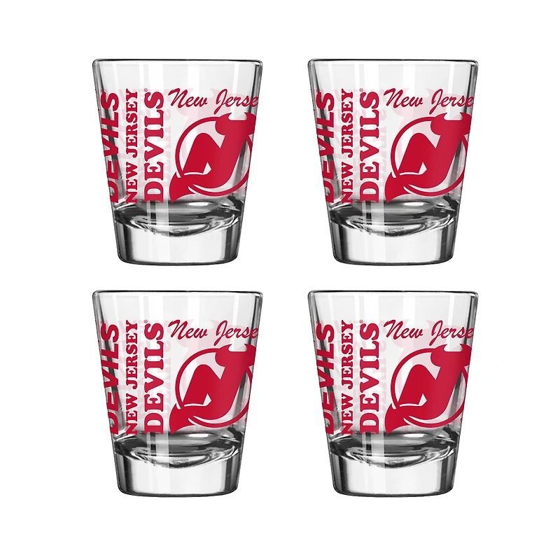 New Jersey Devils 4-Pack 2oz. Shot Glass Set
