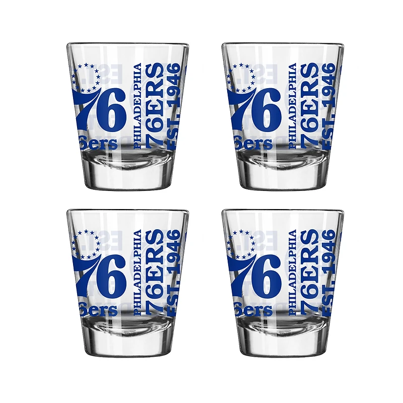 Philadelphia 76ers 4-Pack 2oz. Shot Glass Set