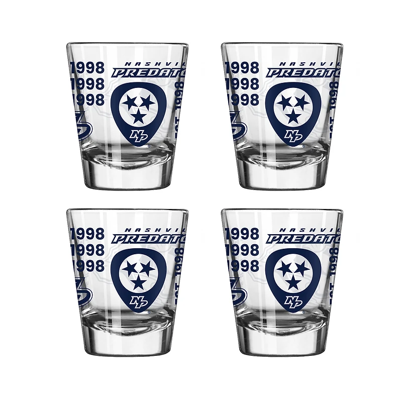 Nashville Predators 4-Pack 2oz. Shot Glass Set