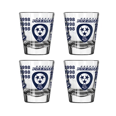 Nashville Predators 4-Pack 2oz. Shot Glass Set