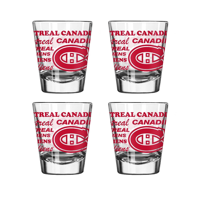 Montreal Canadiens 4-Pack 2oz. Shot Glass Set