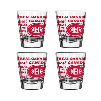 Montreal Canadiens 4-Pack 2oz. Shot Glass Set