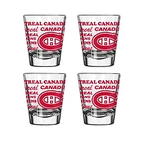 Montreal Canadiens 4-Pack 2oz. Shot Glass Set