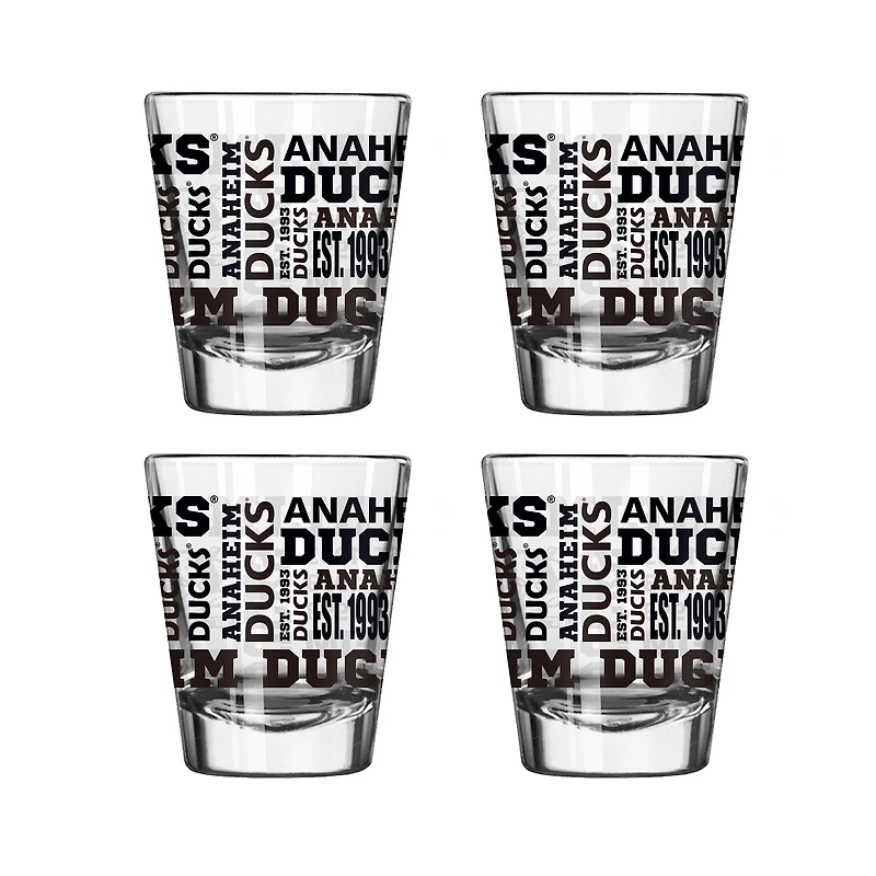 Anaheim Ducks 4-Pack 2oz. Shot Glass Set