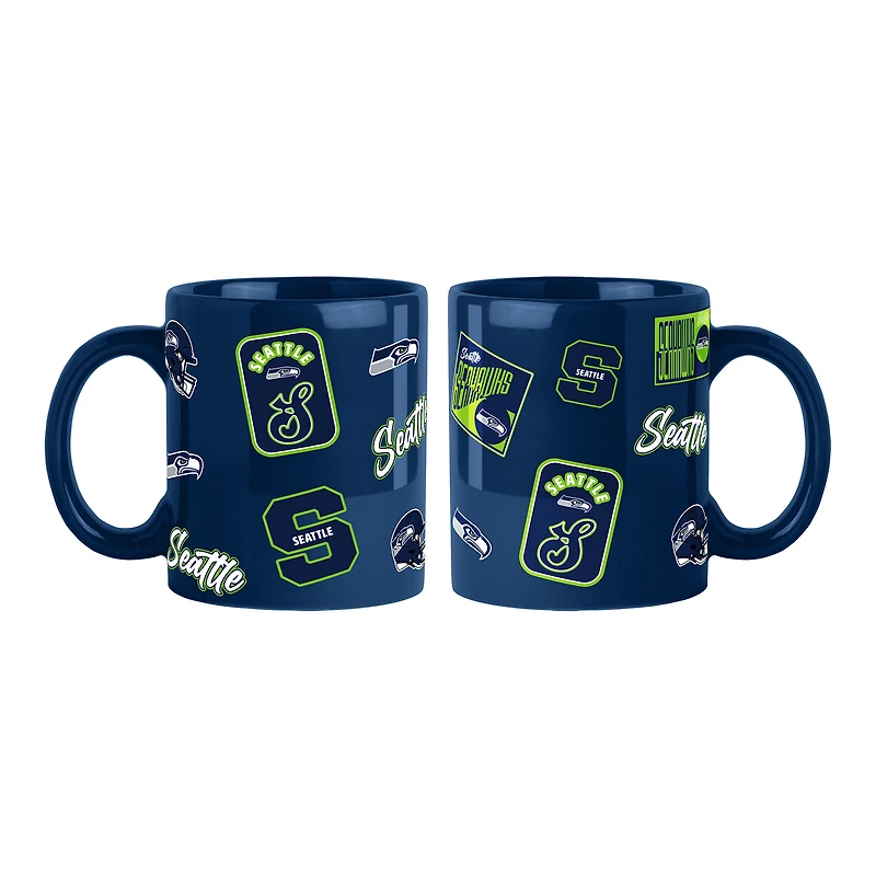 Seattle Seahawks 2-Pack 15oz. Color Mug Set