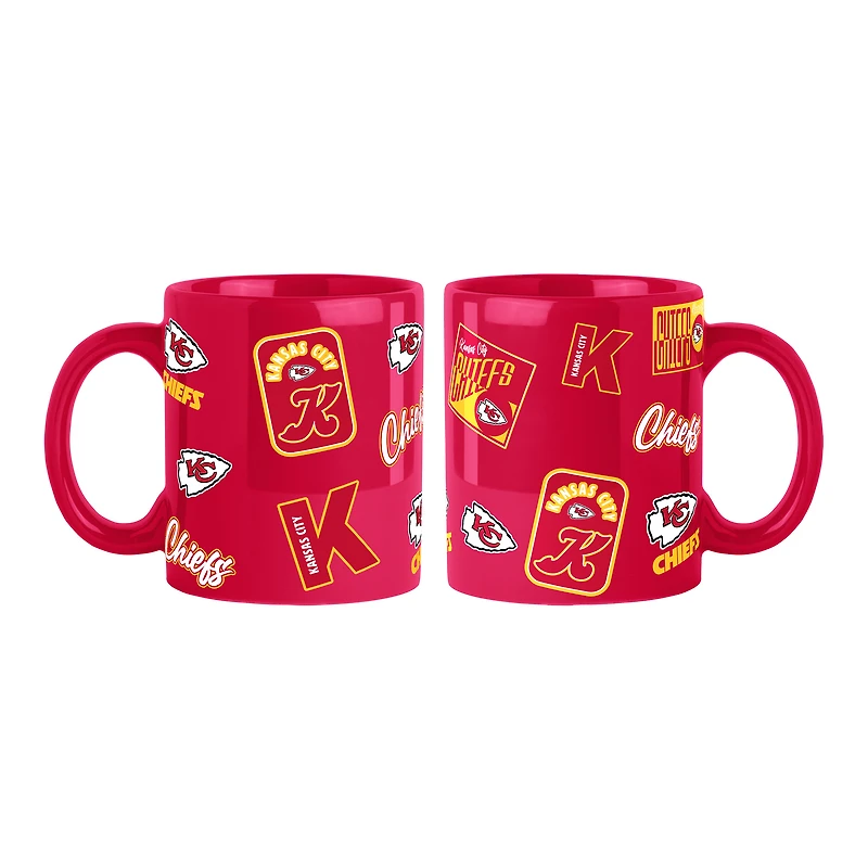 Kansas City Chiefs 2-Pack 15oz. Color Mug Set